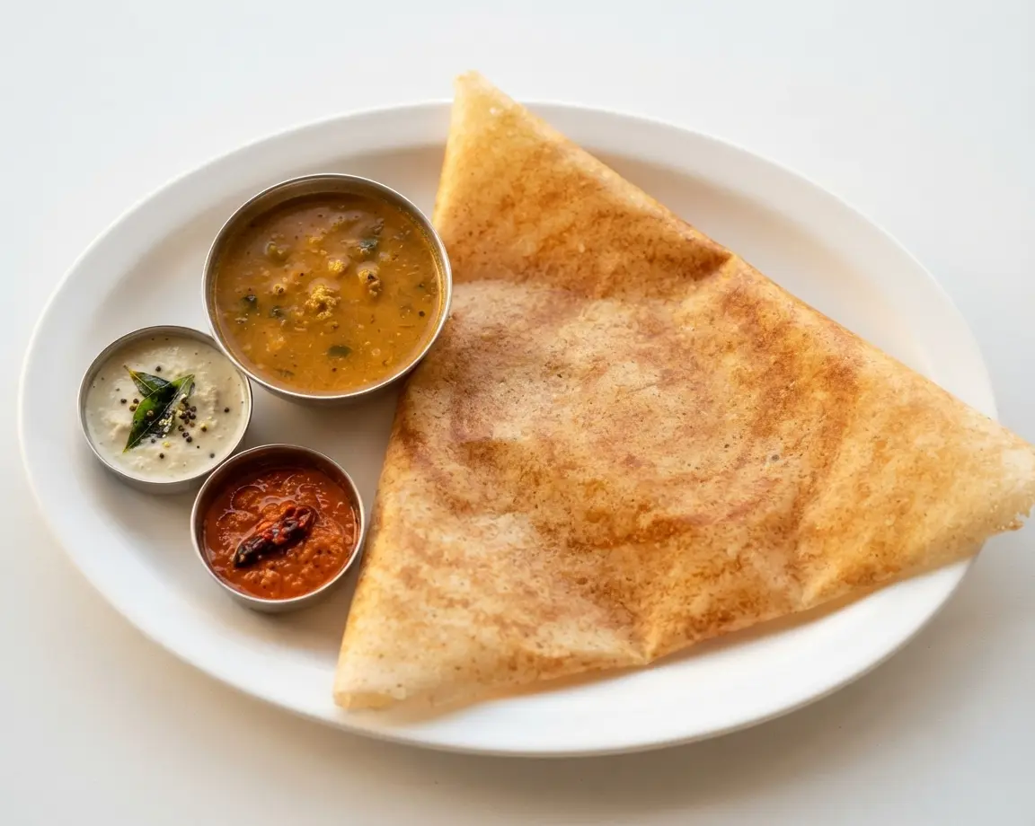 Mysore Masala Dosa at Udupi Dosa London Ontario – spicy South Indian dosa with Mysore chutney